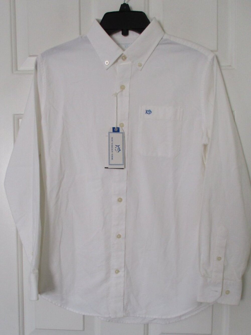 Southern Tide Boys L/S White Cotton Button-down Dress Shirt NWT - Size 16 - Picture 3 of 3